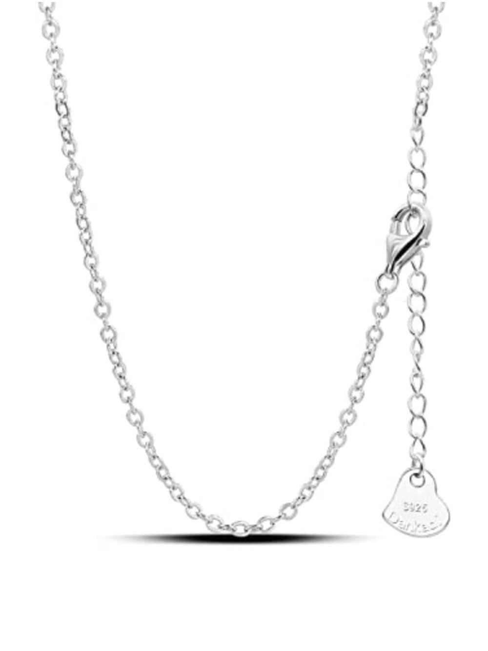 925 Sterling Silver Box Chain Necklace 18 Inch Lobster Clasp Women